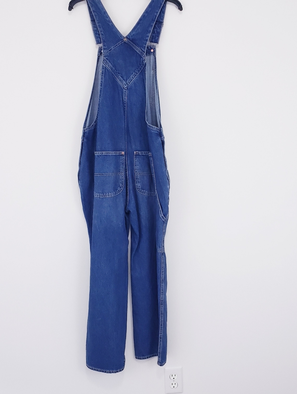 Old Navy Straight Leg Slouchy Overalls New With Tags True Blue Size 12 NEW NWT - Picture 9 of 10